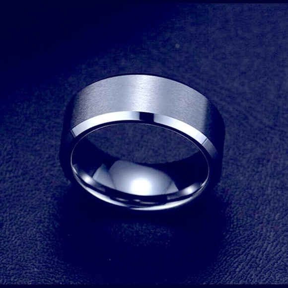 Men's 8mm Stainless Titanium Steel Band - Picture 1 of 4